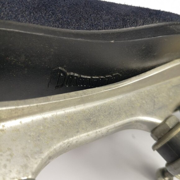 Vintage Suede Roller Skate Boots Navy Blue Dominion Women's Size 6 1980's - Picture 5 of 12